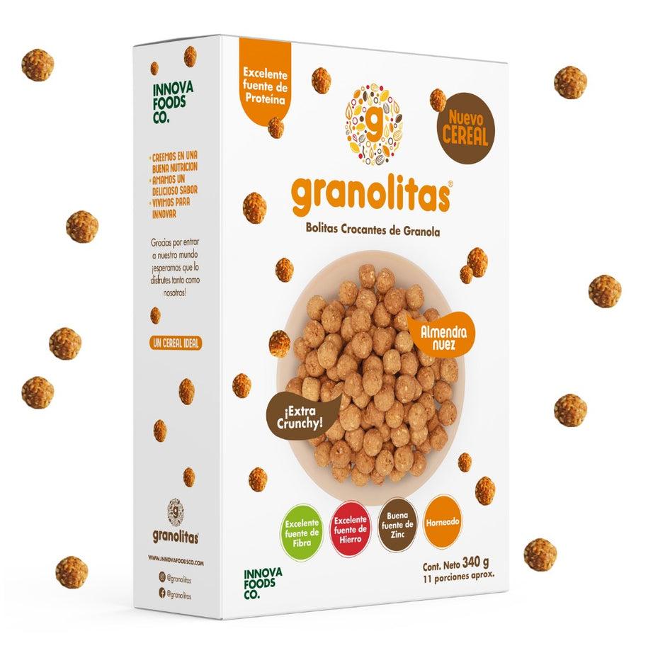 CEREAL GRANOLITAS x 340g  (Bolitas crocantes de Granola sabor almendra nuez) NUEVO!