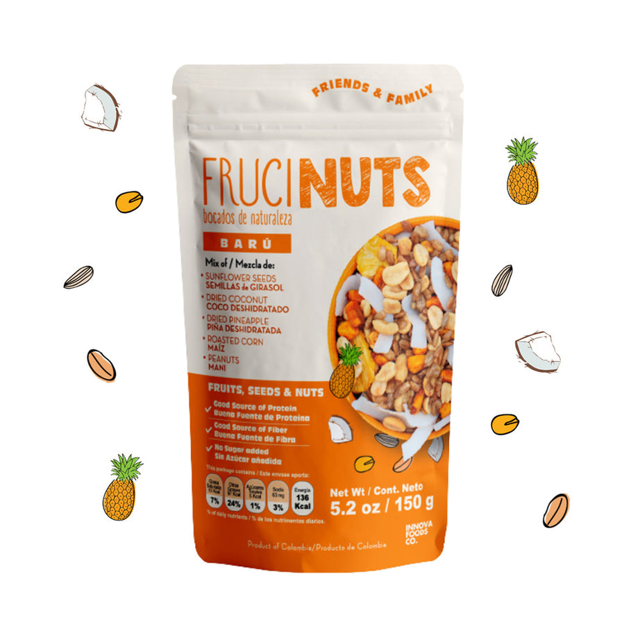 FruciNuts Barú x 150g (Mezcla de frutas, nueces y semillas)