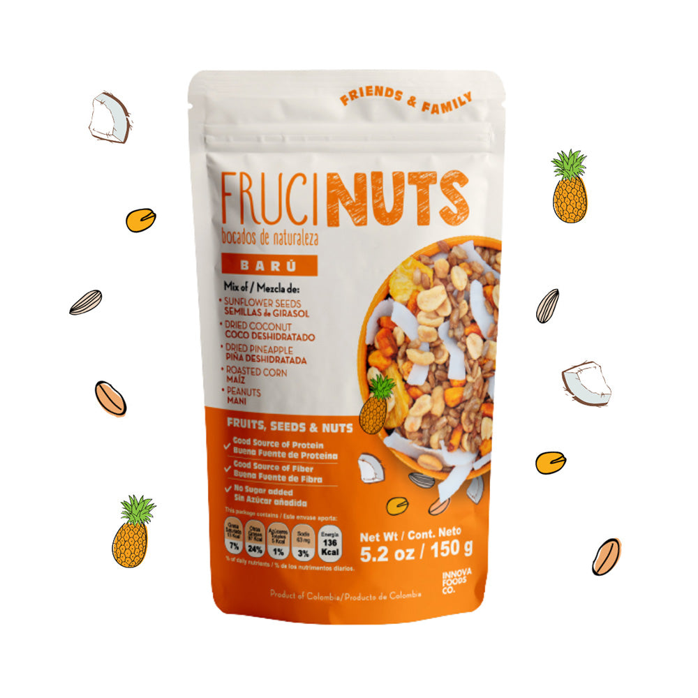 FruciNuts Barú x 150g (Mezcla de frutas, nueces y semillas)