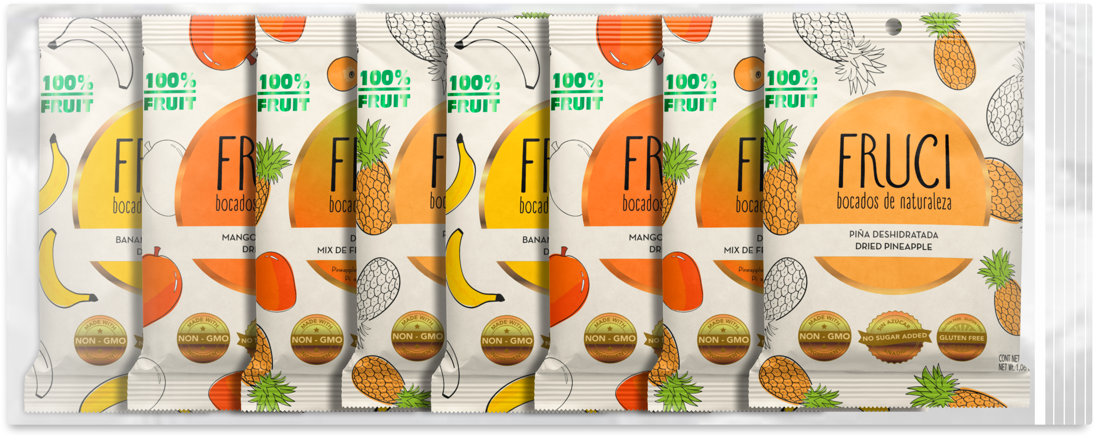 Fruci100% Surtidas Pack x 8 unidades 30g (Fruta deshidratada: Banano, –  INNOVA FOODS CO