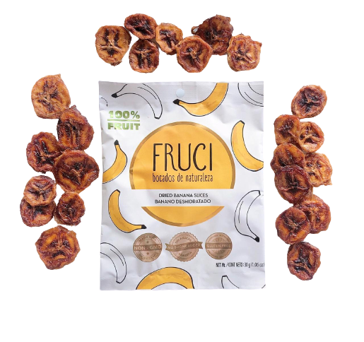 Fruci100% Banano pack x 4 unidades 30g (Fruta deshidratada)